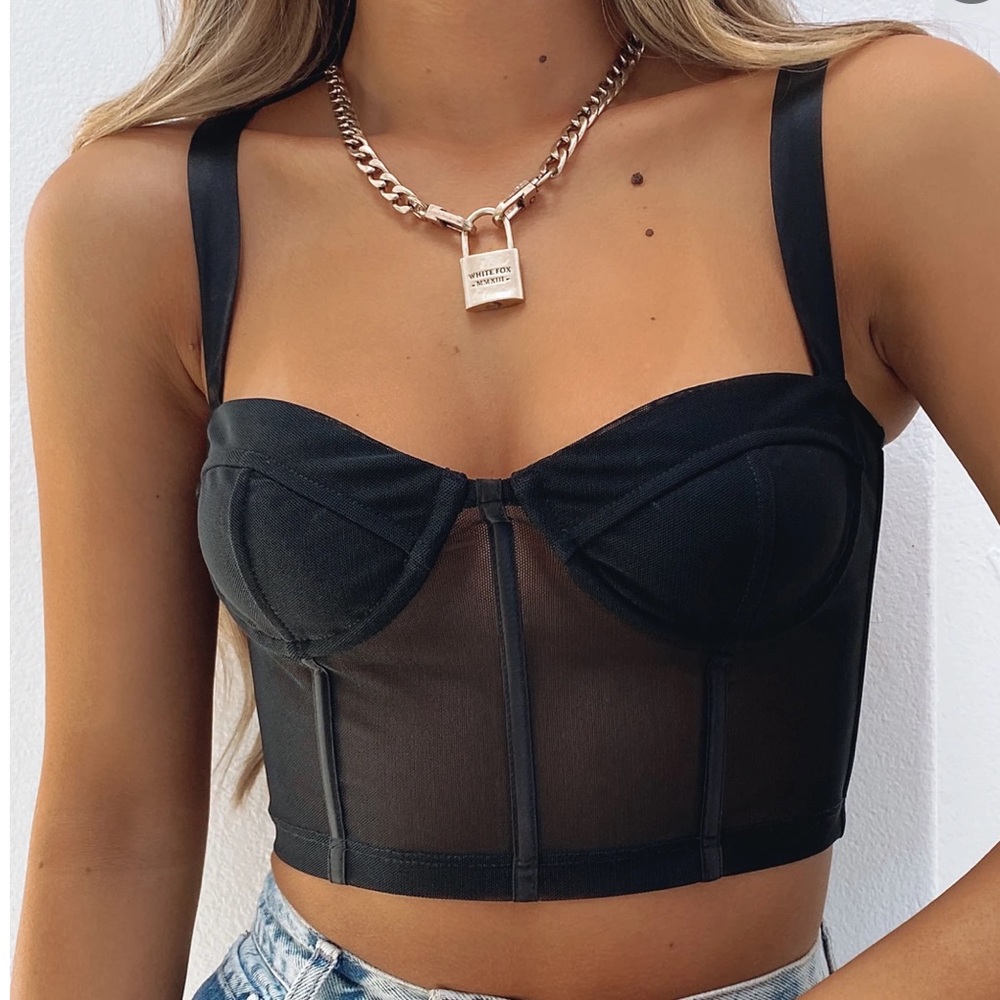 White Fox Boutique Black Bustier